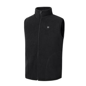 Men's And Women's Vest USB Heating Charging Suit Jacket (Option: Black-3XL)