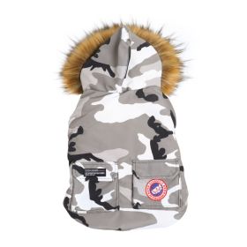 Dog Down Jacket Duck Camouflage (Option: White Camo-M)