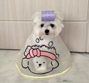 Bath Clean Pet Dog Cat Clean Tear Stains Barber Bucket Tarpaulin Cover Pet Supplies (Option: Yellow-S)