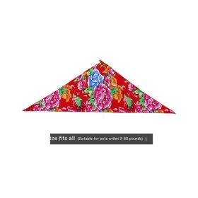 Country Style Pet Triangular Scarf Dogs And Cats Bib Scarf Ornament Funny Photography Headscarf (Option: Red-Average Size)