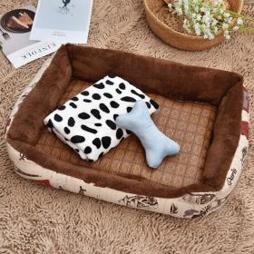 Doghouse Cathouse Supplies Big And Small Dogs Pet Bed Dog Bed (Option: Brown-XXS)