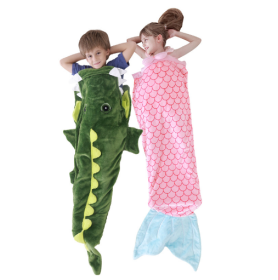 Cozy Animal Tail Blanket for Kids Soft and Comfortable Kids Sleeping Bag (style: Style 1)