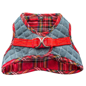 Step-In Denim Dog Harness - Red Plaid (Color: Red Plaid, size: Xl)