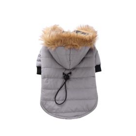 Popular Pet Clothes Winter Clothing Coat (Option: DZ173 Gray-M)