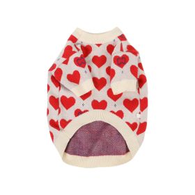 Schnauzer Small Dog Cat Knitted Sweater (Option: Red Heart-L)